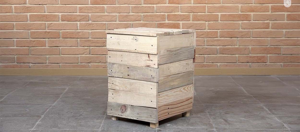 Tuto : Fabriquez un pouf avec du bois de palette pour moins de 5 euros