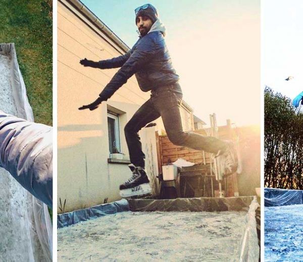 Vidéo : Ce passionné de la glisse a fabriqué une patinoire dans son jardin, en Normandie !