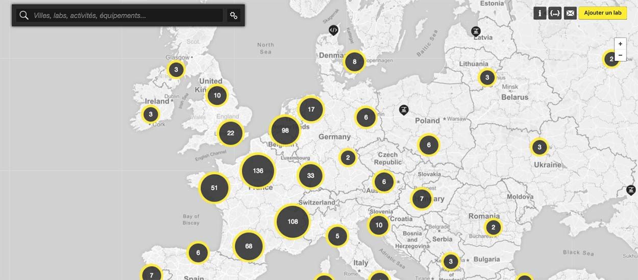 Y a-t-il un FabLab près de chez vous ? Cette carte recense tous les ateliers de makers !