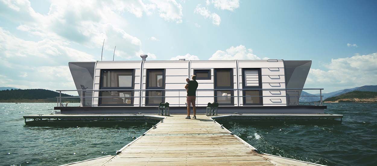 Une maison flottante en kit à construire soi-même en 4 jours seulement