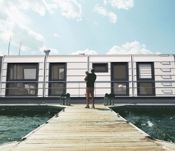 Une maison flottante en kit à construire soi-même en 4 jours seulement