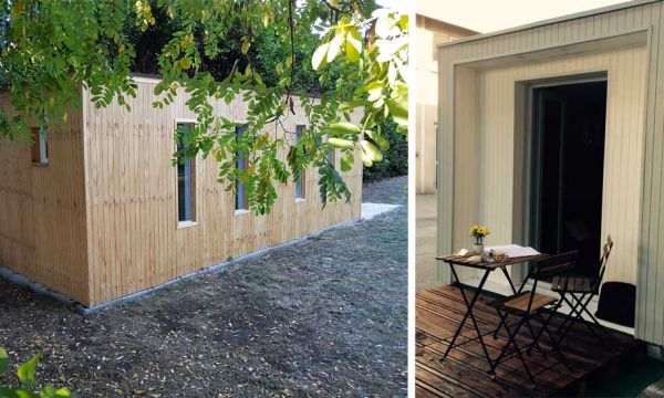 Vous pouvez construire une extension (ou tout une maison) en palettes grâce à ce kit
