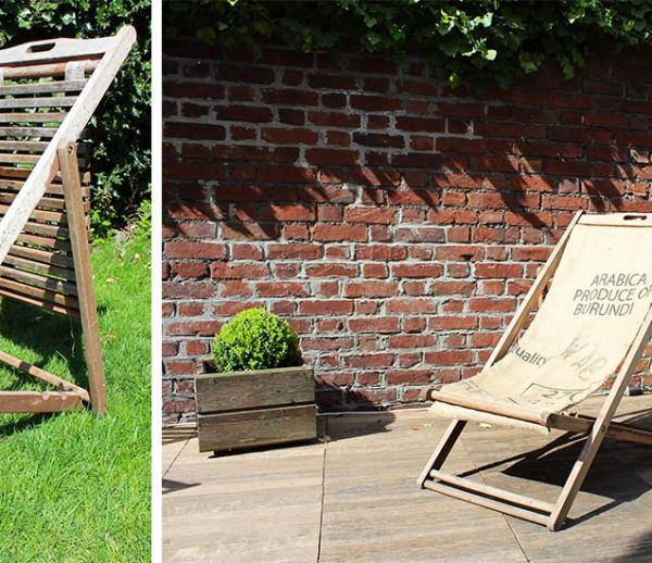 Tuto : Rénovez votre chaise longue avec un sac en toile de jute pour moins de 20 euros