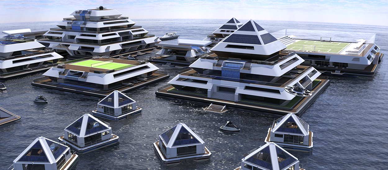 Maison du futur découvrez ces spectaculaires pyramides flottant sur l