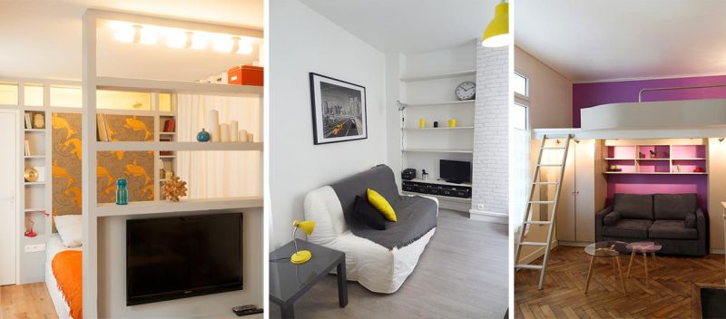 Idées pour aménager un petit studio de 20m2 dans le salon ou la salle