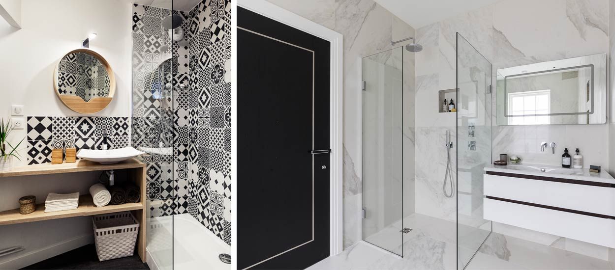 Le noir et blanc pour la salle de bains : modernité et authenticité