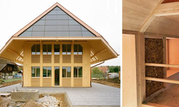 Grâce à ces gros murs en paille, cette maison est autosuffisante en énergie !