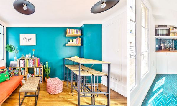 Avant / Après : Un appartement désuet transfiguré grâce à une verrière et des couleurs éclatantes