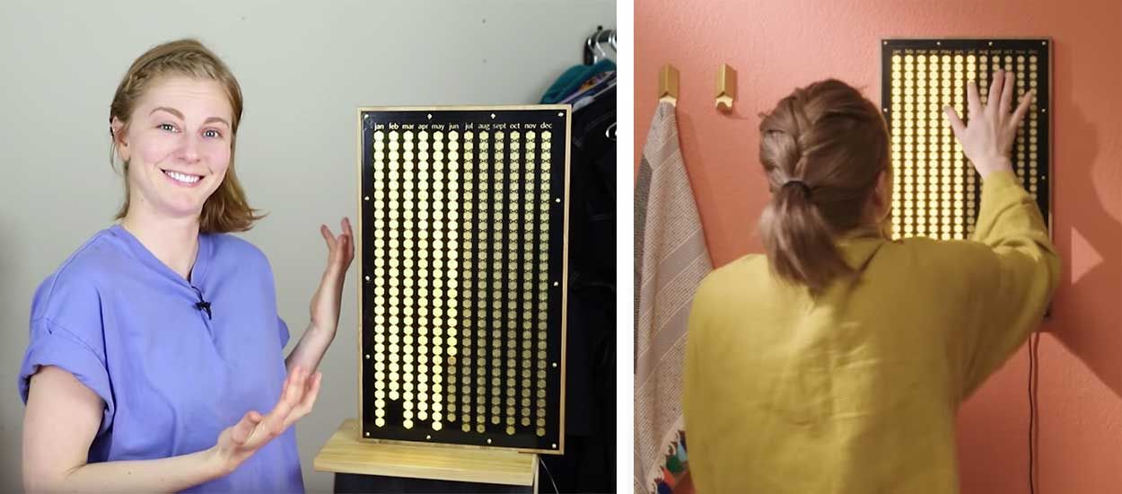 Elle fabrique un calendrier lumineux pour se motiver à atteindre ses objectifs chaque jour