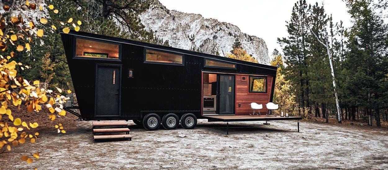 La déco de cette tiny house est inspirée de l'univers de la série Mad Men !