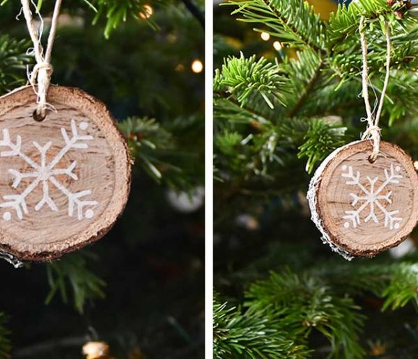 Tuto simple et pas cher : Une déco de sapin en rondin de bois !