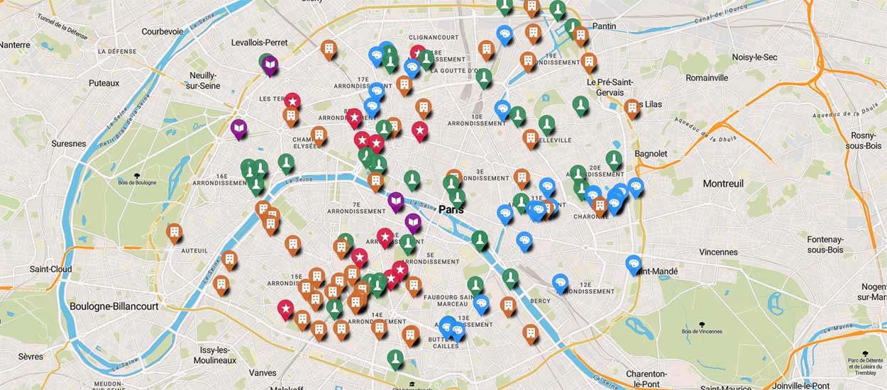 Cette carte interactive recense tous les lieux parisiens créés par des femmes