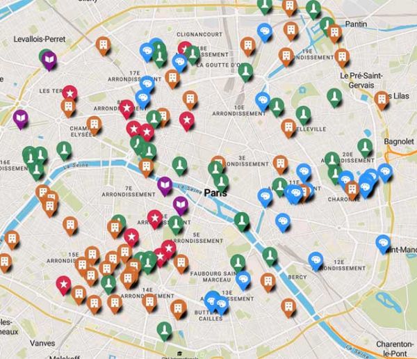 Cette carte interactive recense tous les lieux parisiens créés par des femmes
