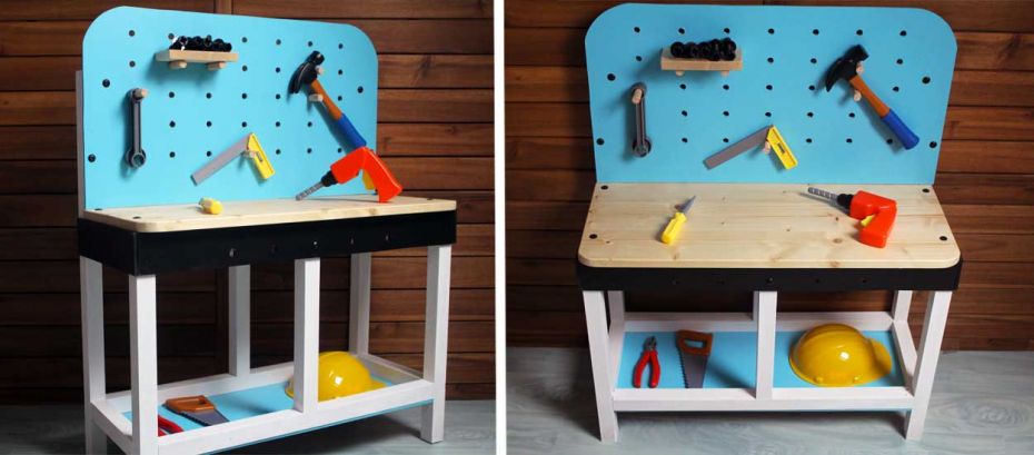 Établi Enfant Montessori – Boîte à Outils Et Tablier En Bois, 25 Pièces, Jouet Bricolage 2-4 Ans