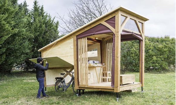Cette petite cabane est parfaite pour abriter les cyclistes en randonnée