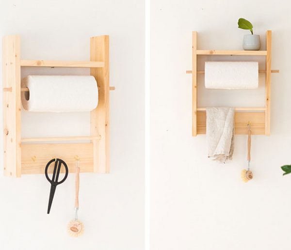 Tuto : Fabriquez une étagère de cuisine pratique avec dérouleur d'essuie-tout