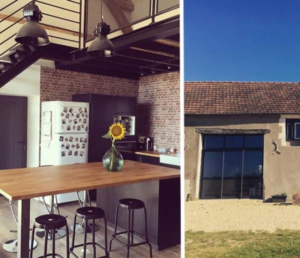 Ils ont rénové un bâtiment de ferme dans le style industriel
