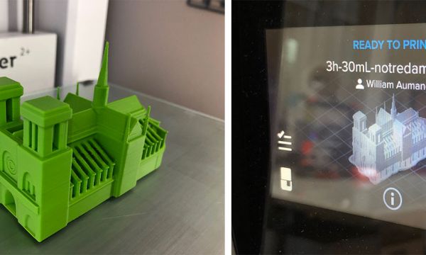 Des Bretons rendent hommage à la cathédrale Notre-Dame avec une impression 3D