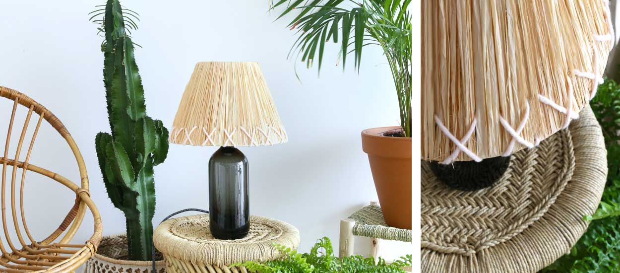 Customisez votre abat-jour en raphia pour une atmosphère cosy