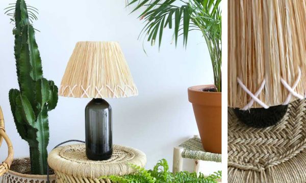 Customisez votre abat-jour en raphia pour une atmosphère cosy
