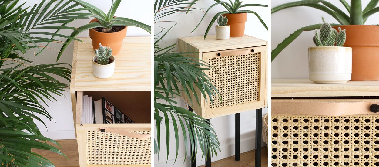 Tuto : Fabriquez une adorable console en cannage, pile dans la tendance