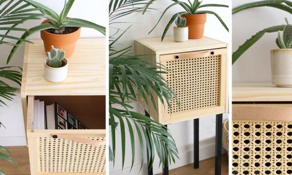 Tuto : Fabriquez une adorable console en cannage, pile dans la tendance