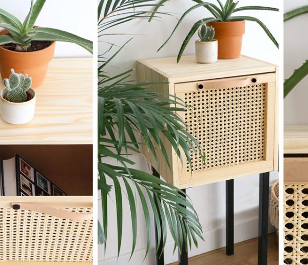 Tuto : Fabriquez une adorable console en cannage, pile dans la tendance