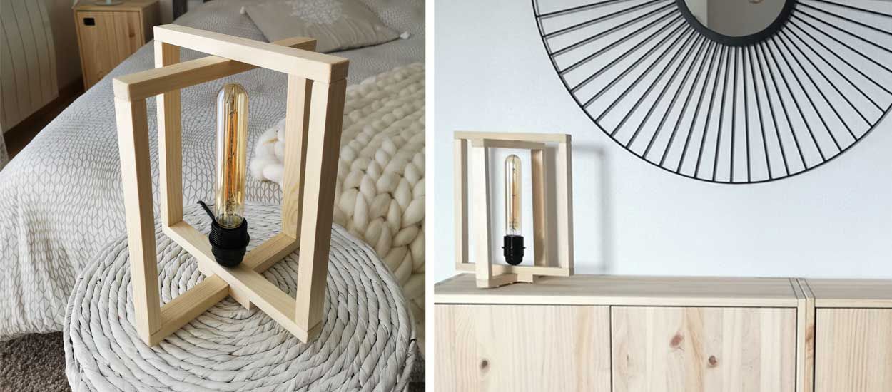 Tuto : Fabriquez une lampe à poser originale, juste avec un tasseau en bois