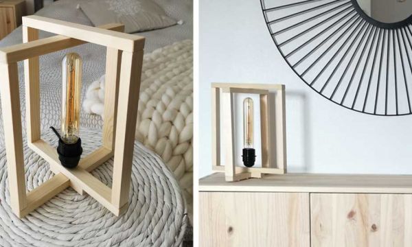 Tuto : Fabriquez une lampe à poser originale, juste avec un tasseau en bois