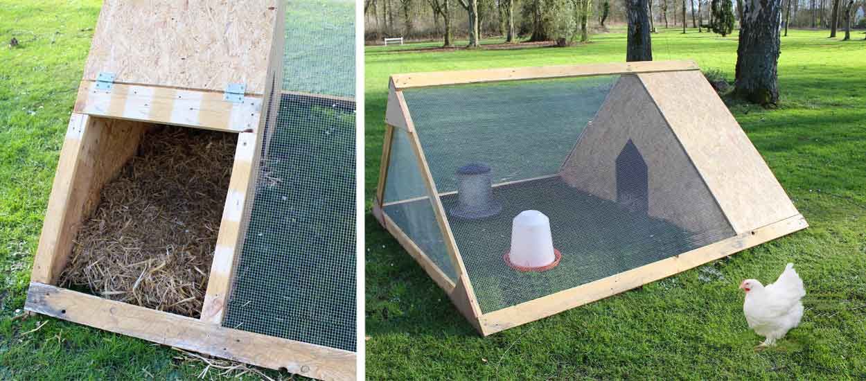 Tuto : Fabriquez un abri de nuit pour les poules à déplacer dans votre jardin