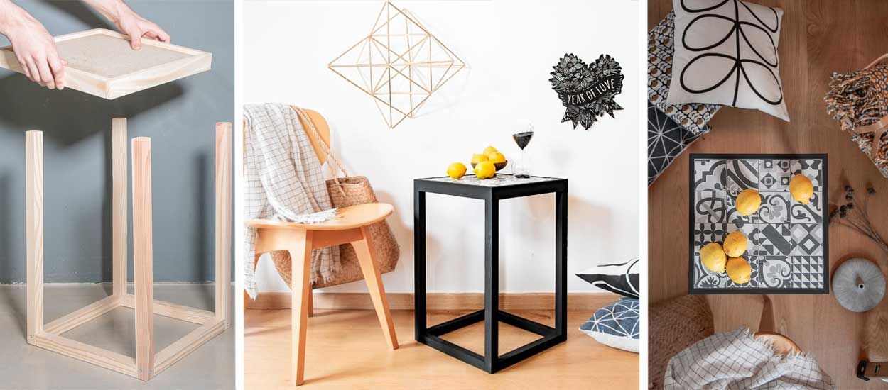 Tuto : Fabriquez une table d'appoint moderne avec des carreaux de ciment