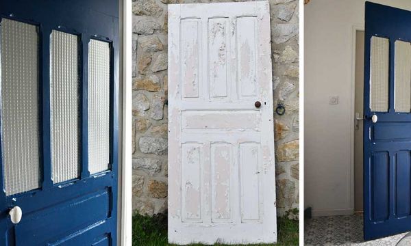 Tuto : Transformez une vieille porte en bois en porte vitrée pour apporter plus de lumière