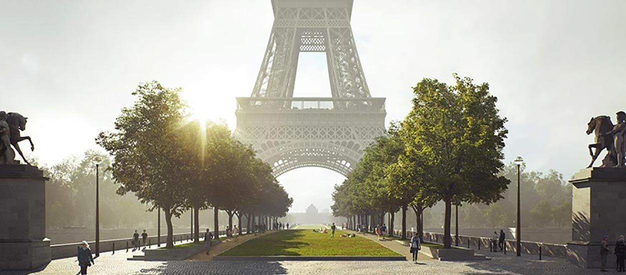 Le site de la Tour Eiffel bientôt métamorphosé pour laisser place aux piétons et aux arbres
