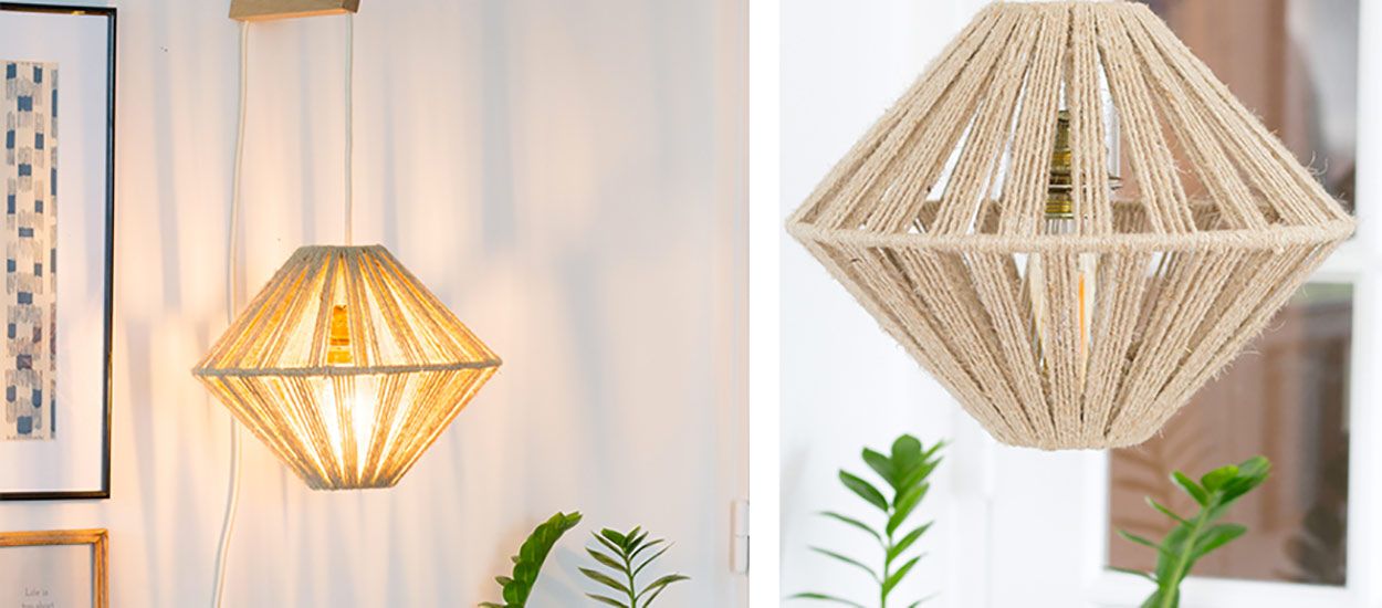 Tuto : Fabriquez un abat-jour en cordelette pour une lampe graphique !