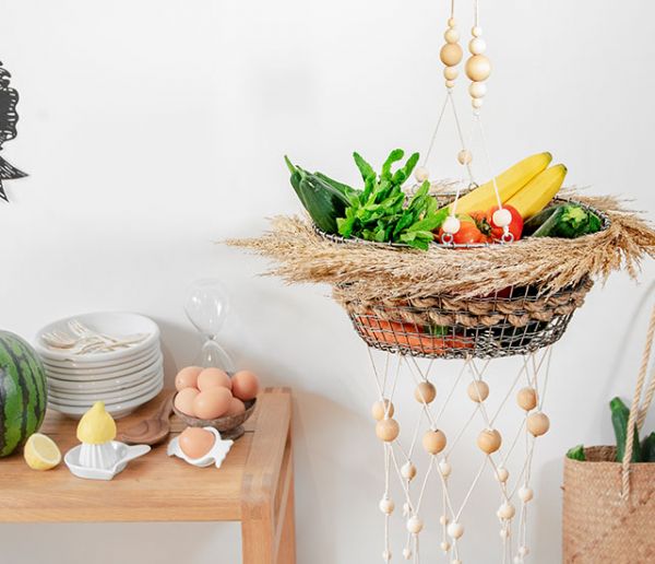 Tuto : Fabriquer avec trois fois rien un panier bohème pour fruits et légumes !