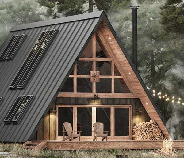 Les plans de cette maison triangle sont à vendre pour moins de 2000 euros