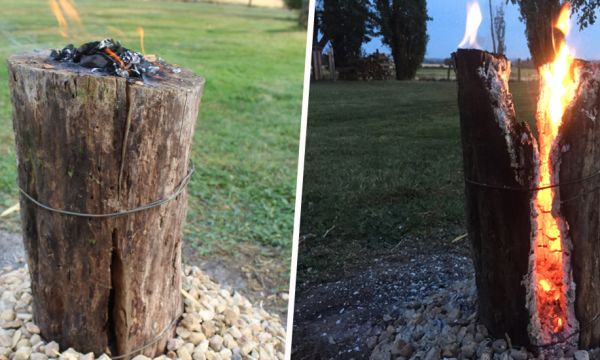 Tuto : Fabriquez une bûche suédoise pour décorer votre jardin