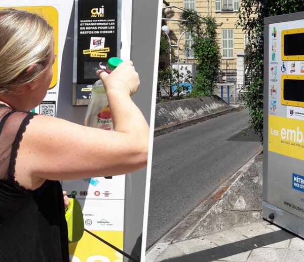 À Nice, pour chaque emballage recyclé, de l'argent est reversé aux Restos du Coeur