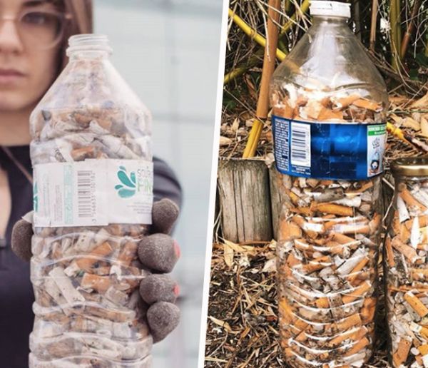 #Fillthebottle : le nouveau challenge qui consiste à ramasser des mégots de cigarettes dans une bouteille