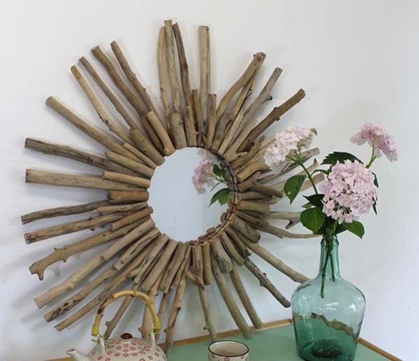 Tuto : Fabriquez un miroir soleil avec du bois flotté