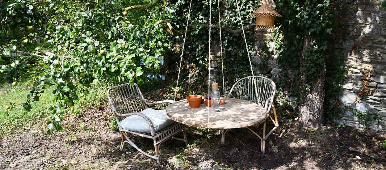 Tuto : Transformez un touret en table suspendue pour le jardin