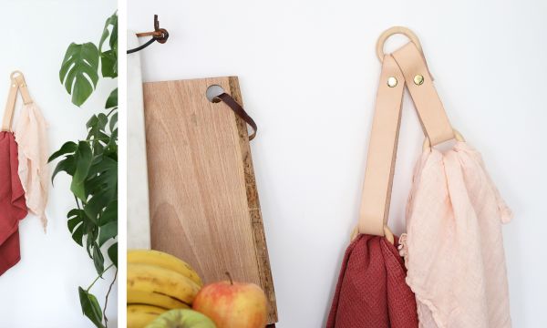 Tuto : Réalisez un porte-torchon en cuir pour la cuisine