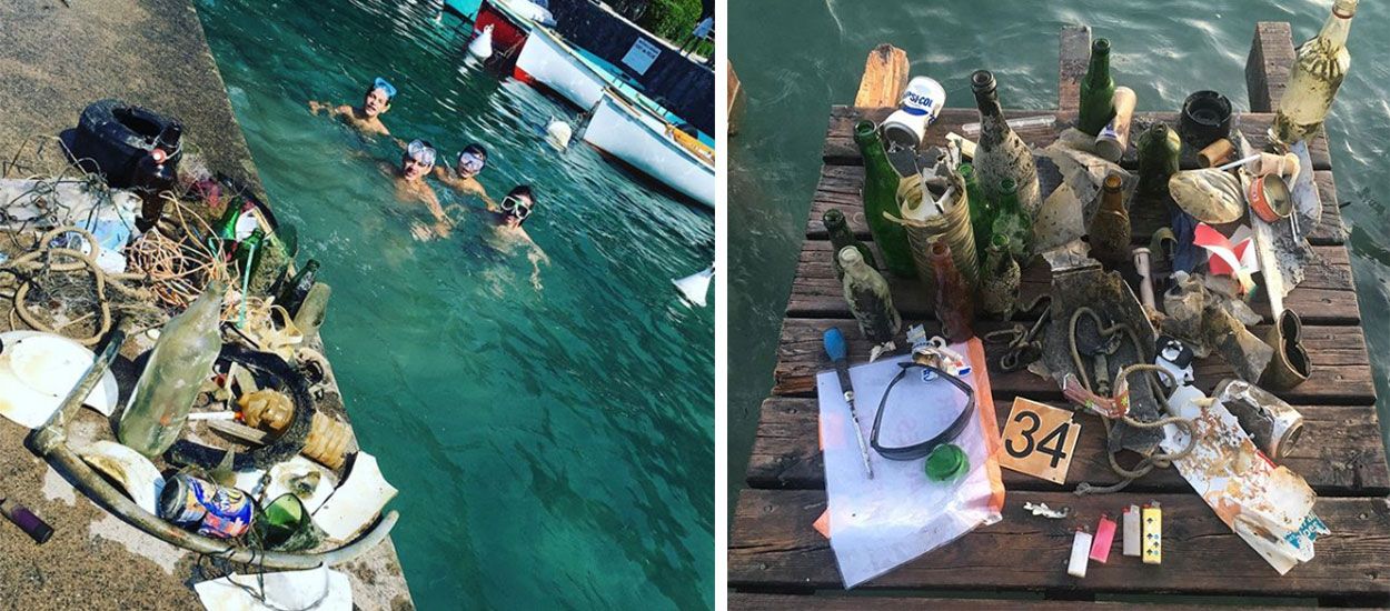 Cette famille nettoie le lac d'Annecy et affiche les photos des déchets sur Instagram