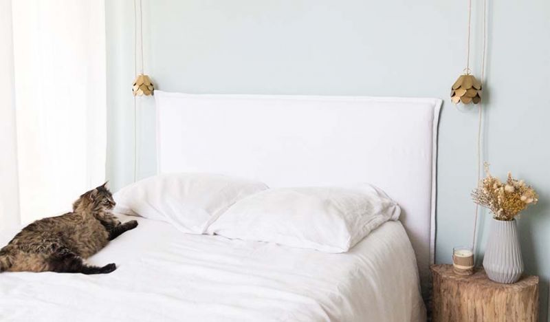 DIY pour fabriquer une tête de lit matelassée pas cher en tissu
