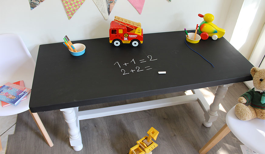 tuto transformer une table basse en table de jeu étape 9