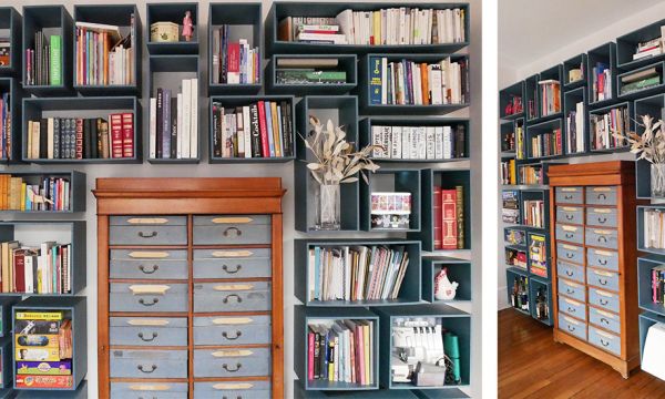 Elle fabrique elle-même la bibliothèque de ses rêves et partage le tuto !