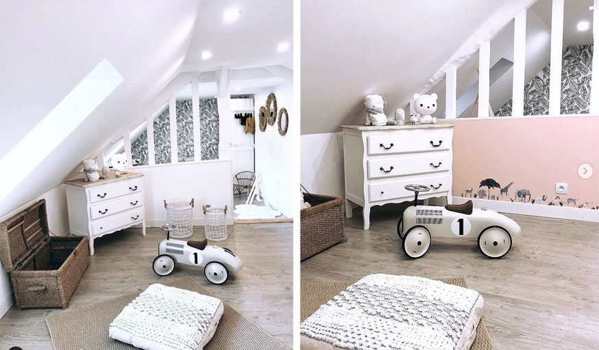 Chambre de bébé et salle de jeux maison Normandie