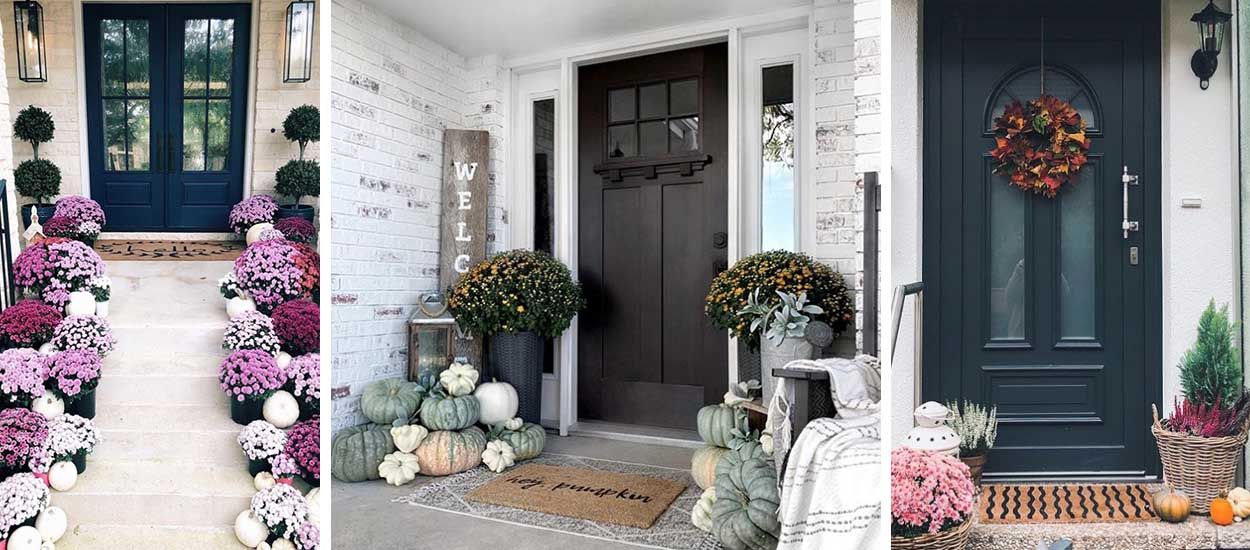 8 idées pour décorer sa porte d'entrée en automne