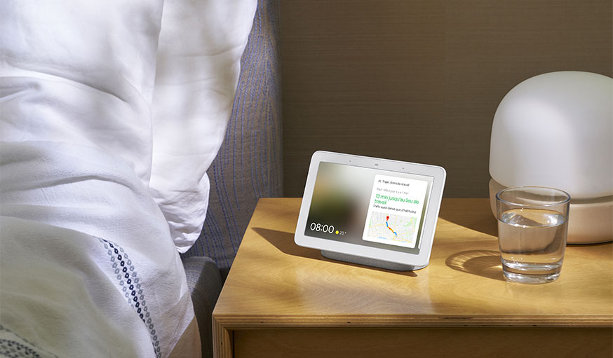 Google Nest Hub dans la chambre