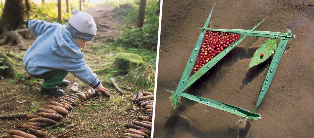 Initiez vos enfants au land art et créez ensemble des œuvres d'art dans le jardin